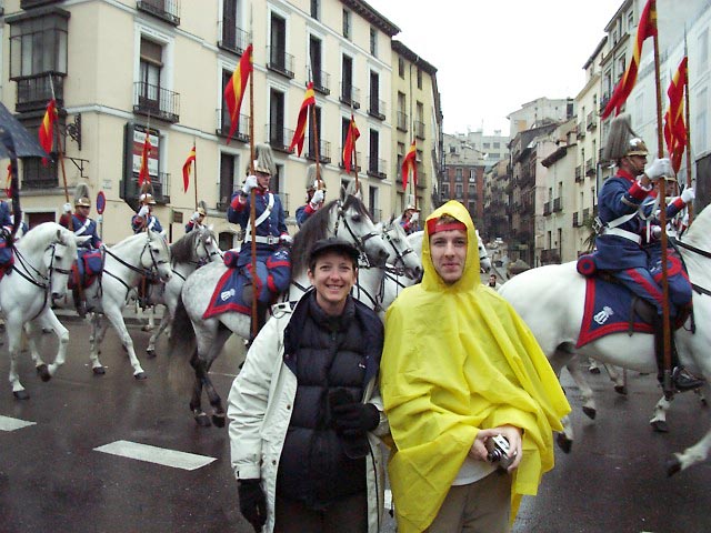 BJ and Jon at the Madrid Parade