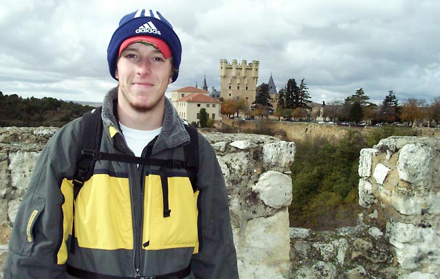 Jon at City Wall with the Alcazar Castle in the background.